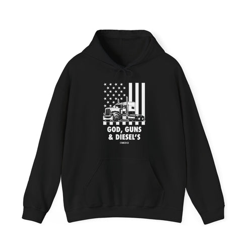 God, Guns, and Diesels Hoodie